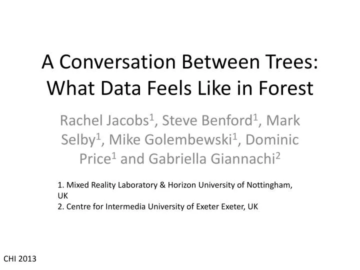 a conversation between trees what data feels like in forest