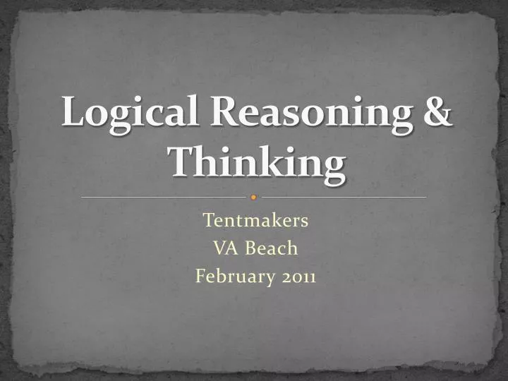 logical reasoning thinking