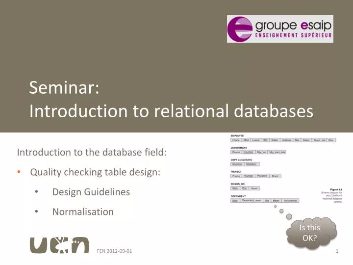 seminar introduction to relational databases