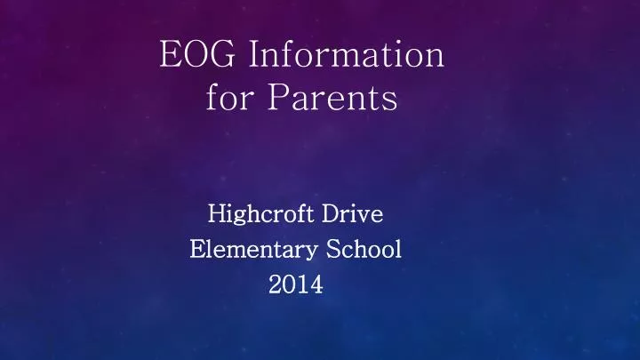 eog information for parents
