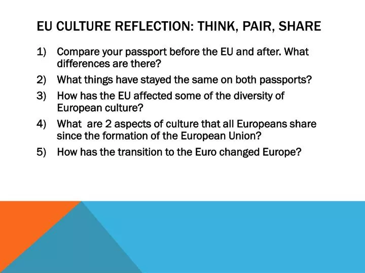 eu culture reflection think pair share