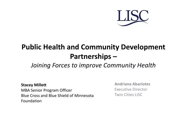 public health and community development partnerships joining forces to improve community health