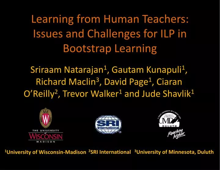 learning from human teachers issues and challenges for ilp in bootstrap learning