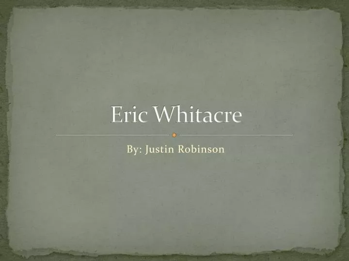 eric whitacre