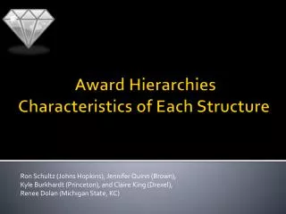 Award Hierarchies Characteristics of Each Structure