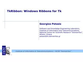 TkRibbon : Windows Ribbons for Tk