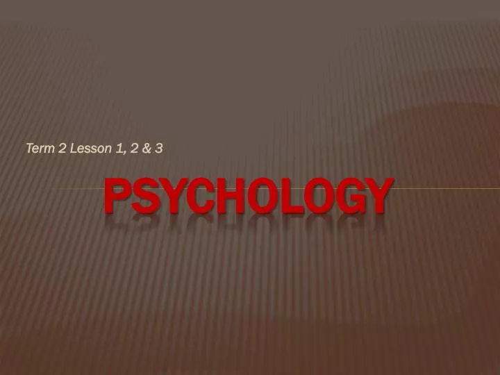 psychology