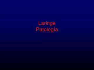 laringe patolog a