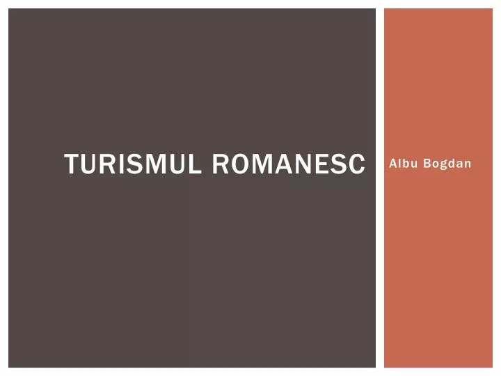 turismul romanesc