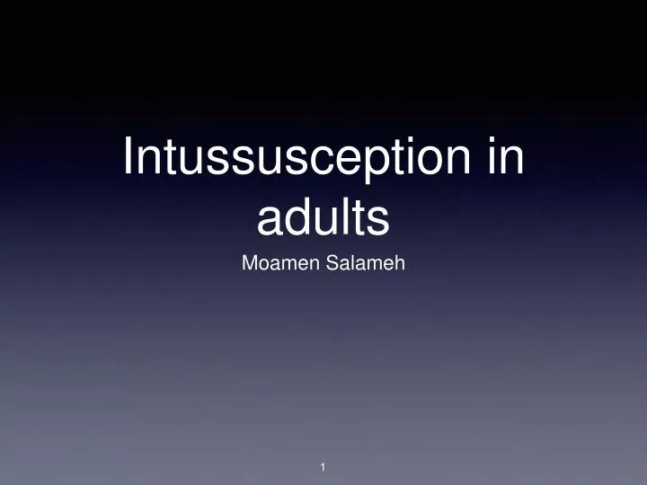 intussusception in adults