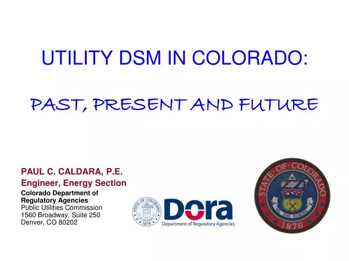 utility dsm in colorado past present and future