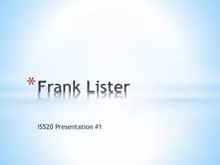 Frank Lister