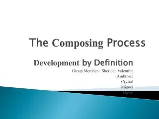 The Composing Process