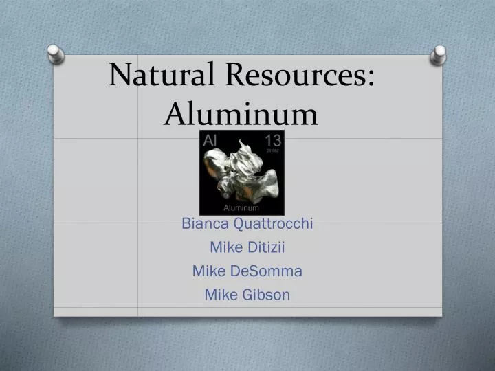 natural resources aluminum
