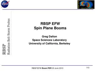 RBSP EFW Spin Plane Booms