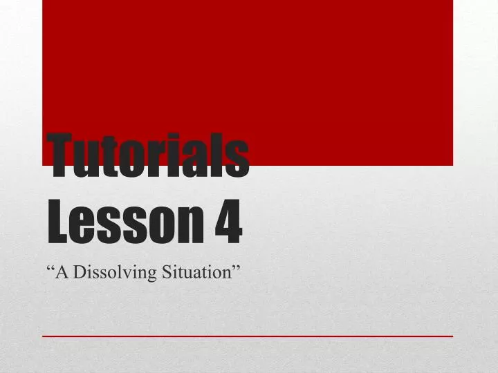 tutorials lesson 4