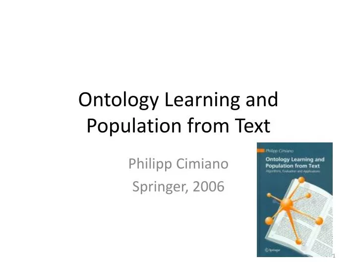 ontology learning and population from text