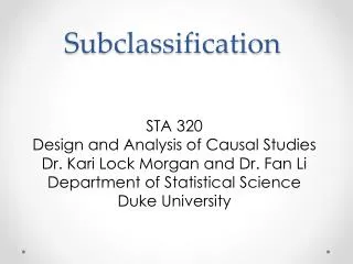 Subclassification