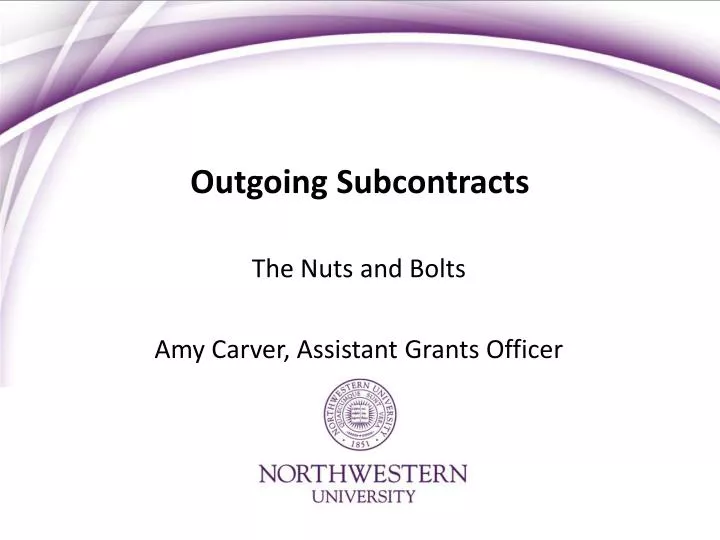 outgoing subcontracts