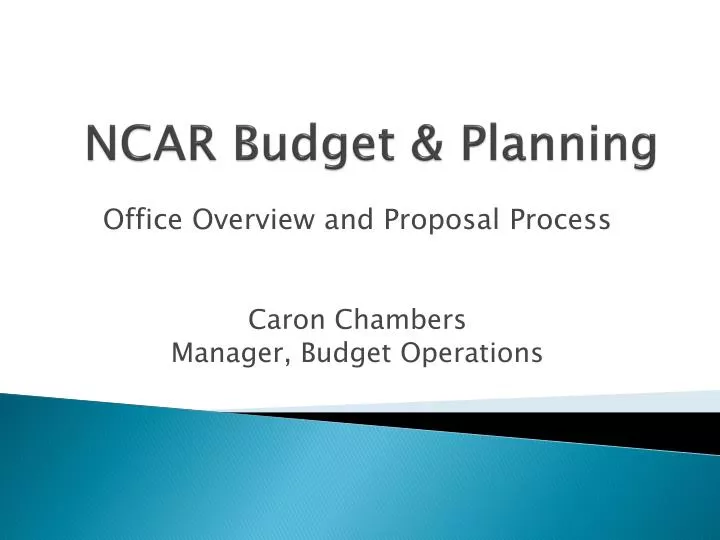 ncar budget planning