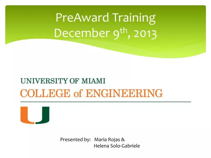 preaward training december 9 th 2013