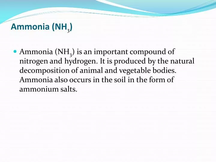 ammonia nh 3