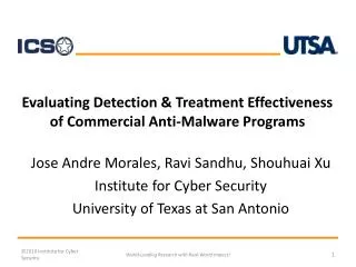 Evaluating Detection &amp; Treatment Effectiveness of Commercial Anti-Malware Programs