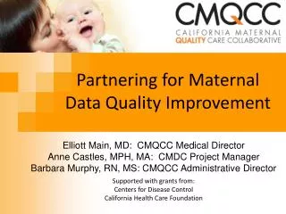 Partnering for Maternal Data Quality Improvement
