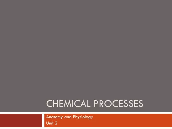 chemical processes
