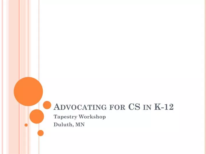 advocating for cs in k 12