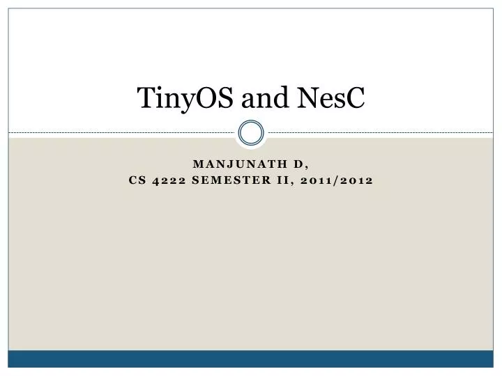tinyos and nesc