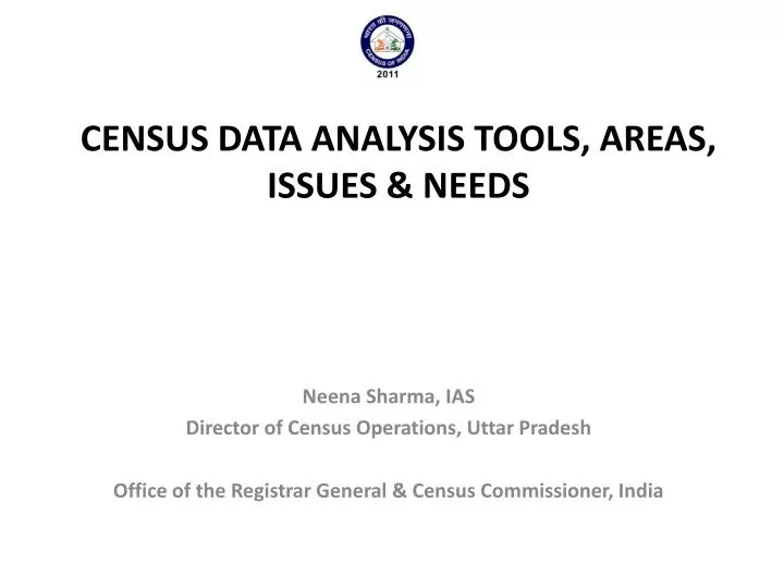 census data analysis tools areas issues needs