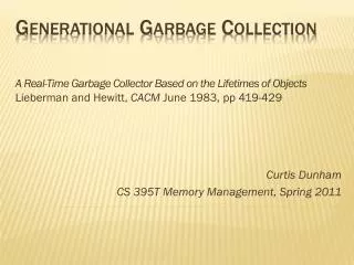 Generational Garbage Collection