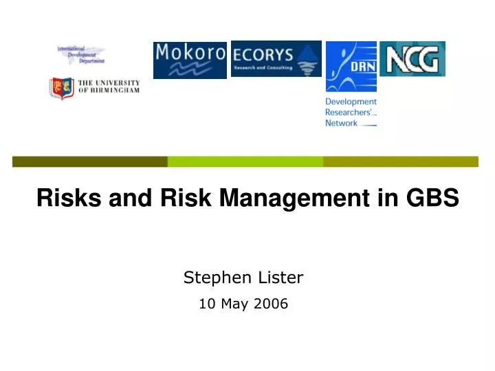 risks and risk management in gbs