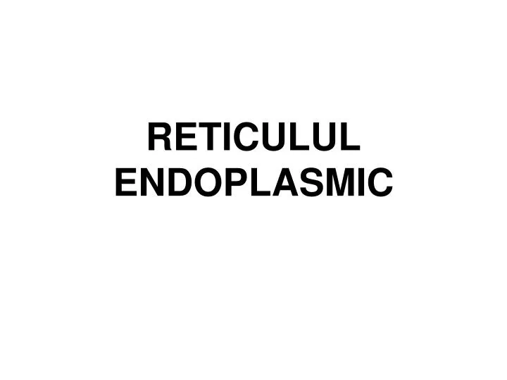 reticulul endoplasmic