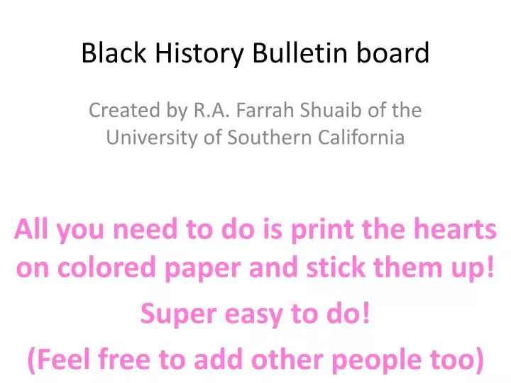 black history bulletin board