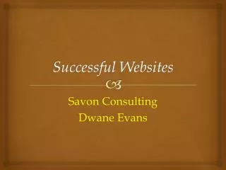 Successful Websites