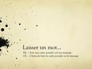laisser un mot