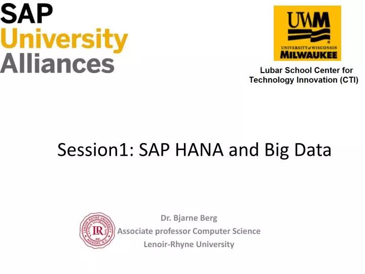 session1 sap hana and big data