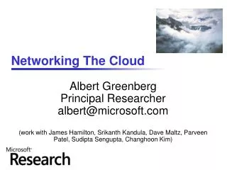 Networking The Cloud