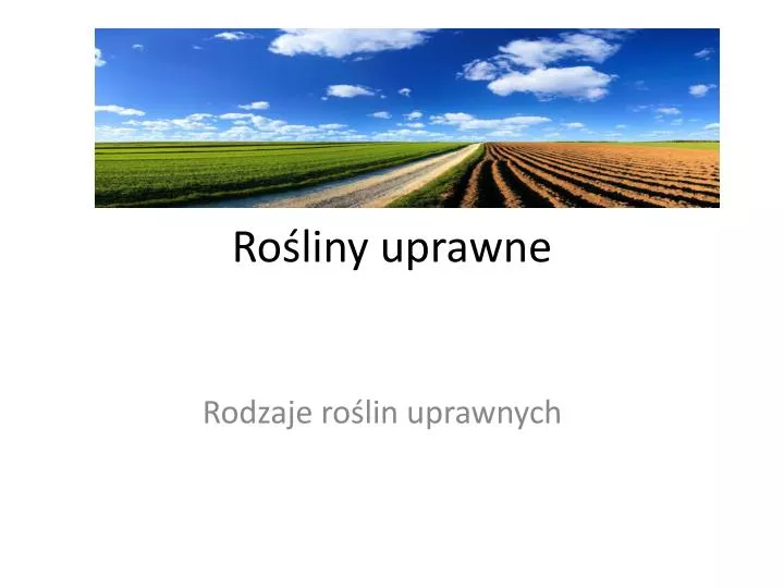 ro liny uprawne