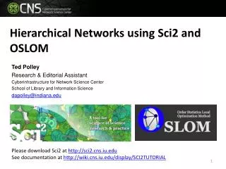 Hierarchical Networks using Sci2 and OSLOM