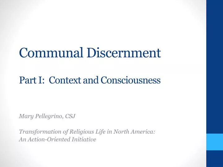 communal discernment part i context and consciousness