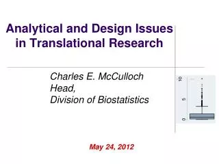 Analytical and Design Issues in Translational Research