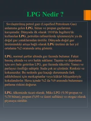 LPG Nedir ?