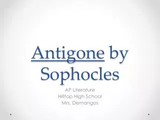 Antigone by Sophocles