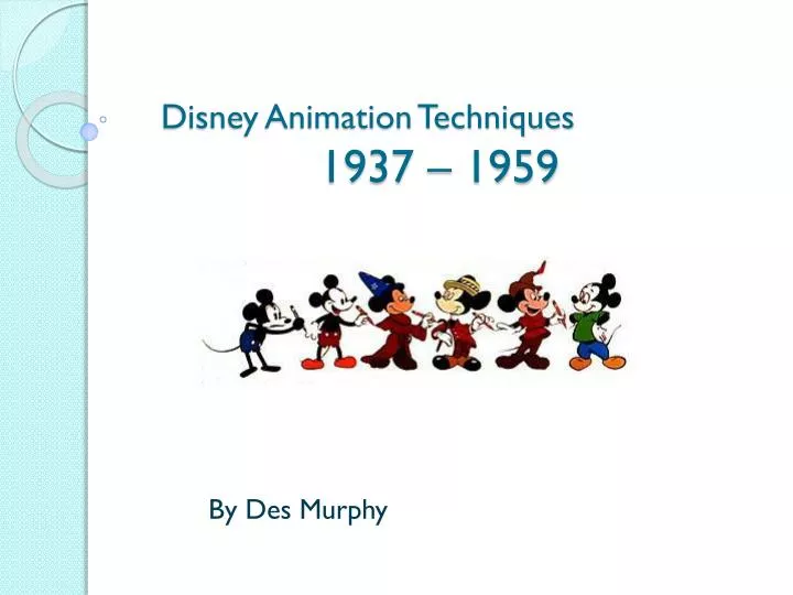 disney animation techniques 1937 1959