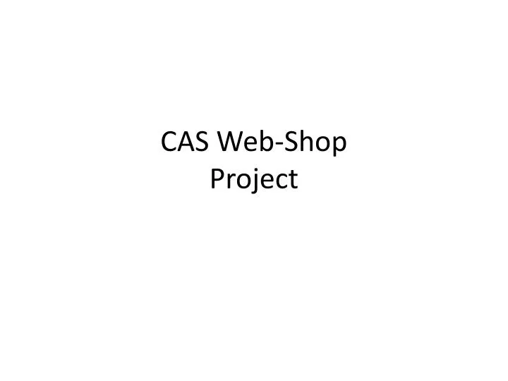 cas web shop project