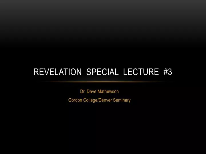 revelation special lecture 3