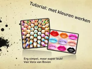 tutorial met kleuren werken